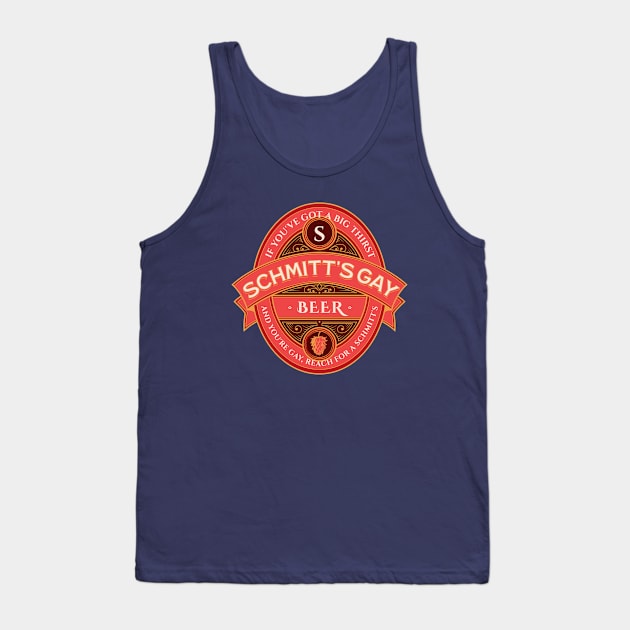 Schmitt's Gay Beer - vintage SNL Tank Top by BodinStreet